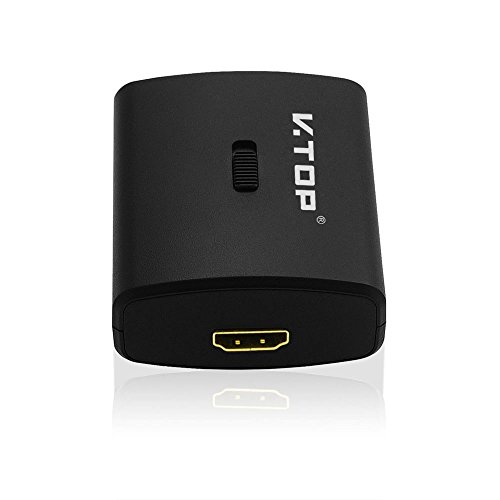 V.TOP HSW03 4Kx2k Manual Controlled 2-In-1-Out HDMI Switcher or 1-In-1-Out Monitor Selector (Black)