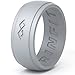 Rinfit Silicone Rings for Men 9mm Wide, 2mm Thick - Mens Rubber Wedding Bands - Infinity Silicone Rings for Him - Patented Design - Gray, Size 9