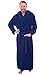 Alexander Del Rossa Mens Terry Cloth Cotton Robe with Hood, Big and Tall Bathrobe, Large-XL Navy Blue (A0127NBLXL)