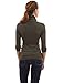 PattyBoutik Mama V Neck Long Sleeve Maternity Polo Shirt (Dark Olive Green M)