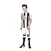 adidas Boys' Soccer Juventus Youth Jersey, White/Black, Large