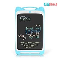 LCD Writing Tablet,Richgv 12 Inches Colorful Doodle Board with Screen Lock Portable Drawing Tablet Mini Board Handwriting Pad Suitable for Kids Home, School, Office Blue (2 Battery)