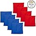 Corn Filled Cornhole Bags - Set of 8 Bean Bags for Corn Hole Game - Regulation Size & Weight - Red and Blue
