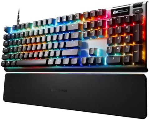 SteelSeries Apex Pro Gen 3 OmniPoint 3.0 HyperMagnetic Switches — Adjustable Actuation — Rapid Trigger — Game-Ready Presets — Protection Mode — Rapid Tap/SOCD — OLED — RGB — PBT Keycaps — USB-C
