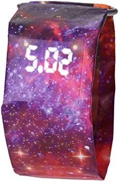 Alotm Paper Watch, Waterproof Colorful LED Handmade Digital Wrist Watch Super Light Durable with Magnetic for Men,Women,Girls,Boys,Students (Starry Sky)