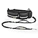 Hands Free Dog Leash, Dog Walking and Training Belt with Shock Absorbing Bungee Leash for up to 180lbs Large Dogs, Phone Pocket and Water Bottle Holder, Fits All Waist Sizes From 28” to 48”