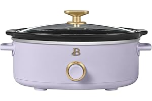Beautiful 2.5 Qt Dip & Serve Slow Cooker, 3 Heat Settings, Lavender