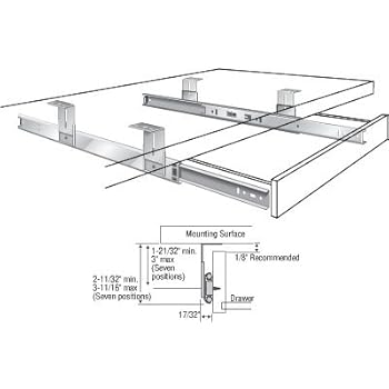 Amazon Com Kv Pencil Drawer Slide Variable Height 20 75lb Load