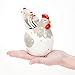 Bits and Pieces - Ceramic Chicken Measuring Spoons - Whimsical, and Practical Chicken Figurine with 4 Measuring Spoons - Adds Quirky Charm to Your Kitchen.