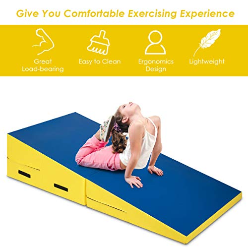 image for Giantex Incline Gymnastics Mat Wedge Folding and Non-Folding Gymnastic