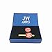 Perfect JW.Org Gift-Jw.org Necktie Clip and Lapel Pin Set with JW.ORG Logo Gift Box-Round-Red