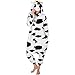 Emolly Fashion Cow Animal Onesie - Ultra Soft Breathable and Comfortable with Pockets! For Teens and Adults! Fun As a Costume, Pajamas, or lounging around for Men and Women!