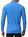 Spotti Men's Cycling Bike Jersey Long Sleeve with 3 Rear Pockets - Moisture Wicking, Breathable, Quick Dry Biking Shirt Blue