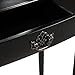 Harper & Bright Designs Vanity Set Make-up Dressing Table with Mirror and Cushioned Stool (Black)