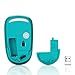 Keyboard and Mouse Combo, Foxcesd 2.4GHz Ultra Compact Wireless Whisper-Quiet Portable Keyboard / Mouse Combo No Laser Light Mouse With 2-in-1 Nano Receiver for PC and Mac (Green)