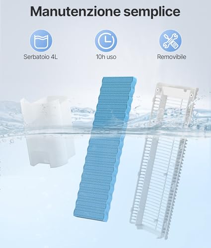 EXNOS Ventilatore a torre con raffreddamento ad acqua – ventilatore a piantana con telecomando silenzioso, aria condizionata mobile senza tubo di scarico, 3 modalità e gradini, aroma timer 12H, Bianco