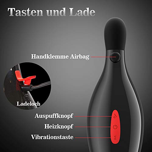 Elektrische Masturbator Cup zum Penisdrücken mit enger Airbag und Heizungsfunktion Masturbatoren für männer mit 13 Vibrationsmodis Sexspielzeug für Männer Aivrobta