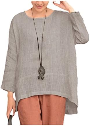 Fanvans Women Tops Plus Size High Low Loose Blouse Shirt