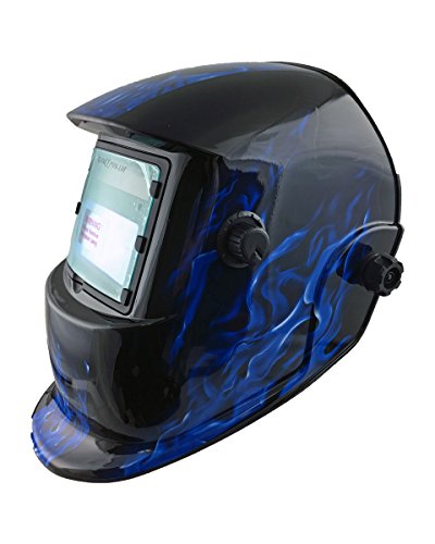 Instapark ADF Series GX-500S Solar Powered Auto Darkening Welding Helmet with Adjustable Shade Range #9 - #13 (Blue) - Thumbnail 2