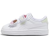 Puma Unisex-Child, Smash 3.0 Badges Hook and Loop, Puma White-Green Illusion, Toddler, 4