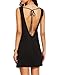 Haola Womens Sleeveless Mini Dresses Backless Tie Black Shift Dress