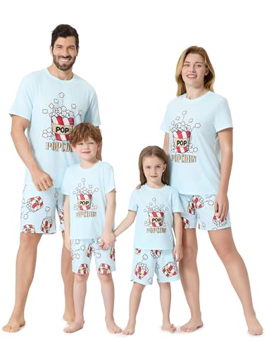 PATPAT Family Pajamas Matching Sets Short Sleeve Casual Popcorn Printed ...