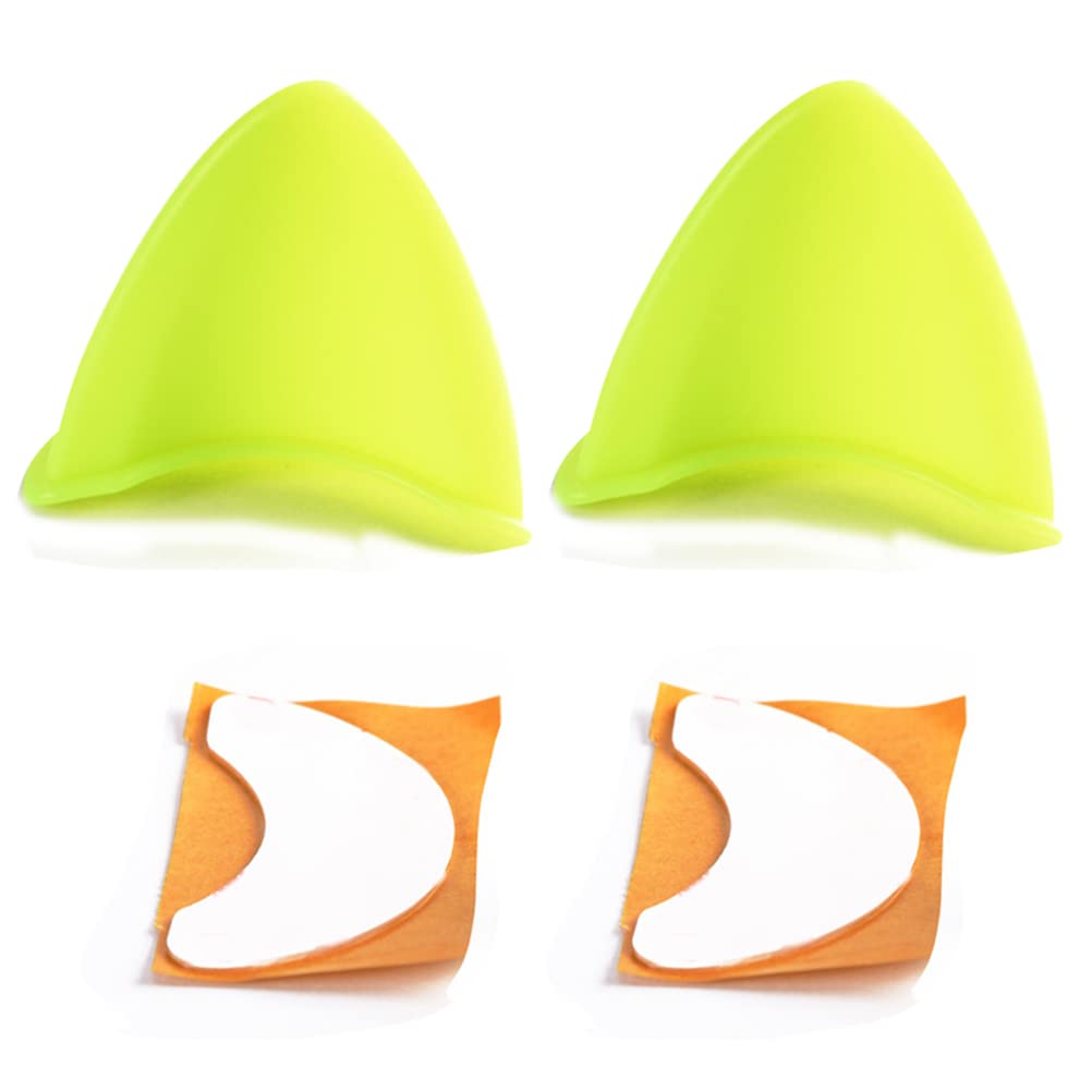 2Pcs Silicone Cat Ears with Tapes, Cute Helmet Accessories for Bicycle Helmet Ski Helmet Motorcycle Helmet (Helmet Not Included)