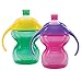 Munchkin Click Lock Bite Proof Trainer Cup, Green/Pink, 7 Ounce, 2 Count