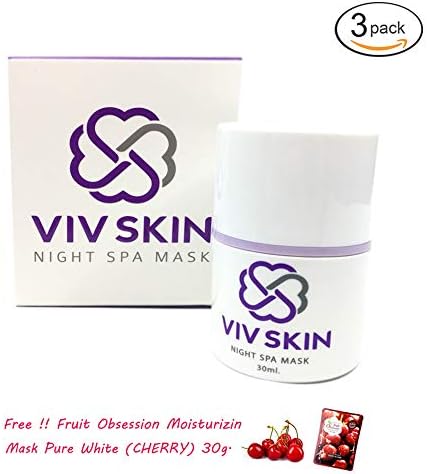 3 UNITS OF VIV SKIN NIGHT SPA MASK 30G. RESTORE BOOST OVERNIGHT MOISTURIZE & ANTI AGING FACE SKIN[GET FREE TOMATO FACIAL MASK]