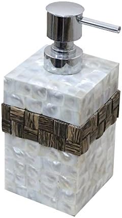 Opulent Homes Mother of Pearl with Taadi Band Soap Dispenser