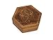 Elderwood Academy Pocket Sized Hex Dice Wood Chest with Magnetic Lid - Perfect for DND, Magic The Gathering Dice Counters and Any Other Tabletop Games (Cherry/Dragon)