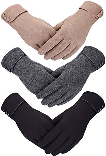 Women's Touchscreen Fleece Gloves - Windproof, Warm, Works With Phones & Tablets