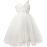 Miama Ivory Lace Flower Girl Dress - Cap Sleeves, Navy Blue Belt, Knee Length - View #6