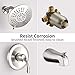 HOMELODY Shower Tub Kit, Tub and Shower Trim Kit (Valve Included) with 5-Spray Shower Head, Single-Handle Tub and Shower Faucet Set, Brushed Nickel