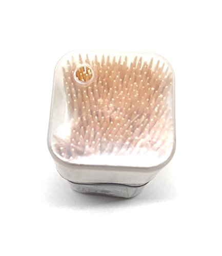 High Quality Bamboo Wooden Thin Toothpicks with Holder, 3 Packs x 300 pcs - Thumbnail 4