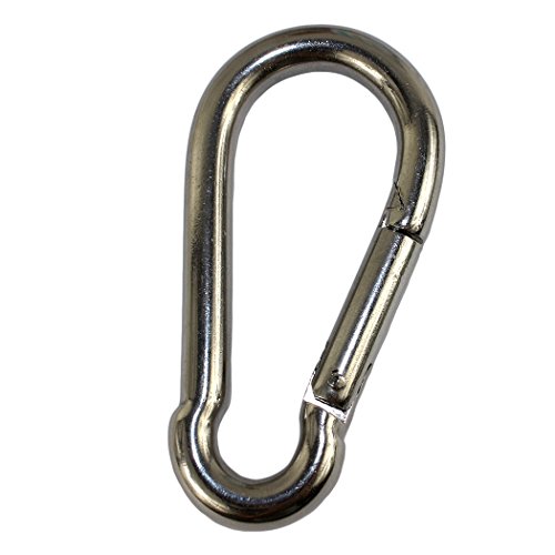 Dianoo 2 Pcs Stainless Steel Carabiner Snap Link Hook - Gourd shaped (Medium and large as a combination for selling)