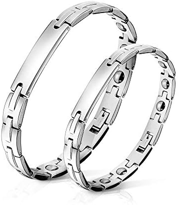 ペアブレスレット ペアバングル ペア ブレスレット ギフトセット チタン製 バングル 磁気ブレスレット メンズ カップル ギフト 腕輪 タングステン ゲルマニウム 静電気除去 収納ケース プレゼント用手提げ袋付き 誕生日 記念日 恋人 お揃い バレンタイン