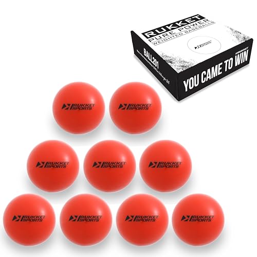 Rukket 9pk Weighted Baseballs/Softballs | Heavy Balls for Hitting, Batting, Pitching Practice (1lb. /16oz. 3” Diameter)