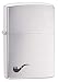 Zippo Lighter Pipe Brushed Chrome Design , Brushed Chrome Black Pipe , One Size primary