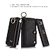 AIFENGCASE Compatible with Samsung Galaxy Note 8 Phone Case,Wallet Case for Women Men Girl,Wristlets Clutch Zipper Leather Pouch Wallet Flip Case Card Holder Magnetic Detachable Back Cover,Black