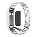 ANCOOL Compatible with Fitbit Flex Bands Men Women, Stainless Steel Replacement Strap Accessory Metal Bracelet Wristband for Fitbit Flex, NOT for FLEX 2. (Silver)