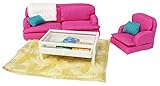 Lundby Smaland Dollhouse Sitting Room Set, Pink