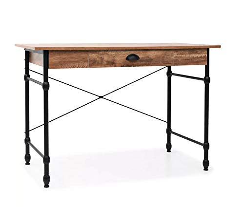 Vintage Industrial Writing Desk Home Office Furniture Computer Pc