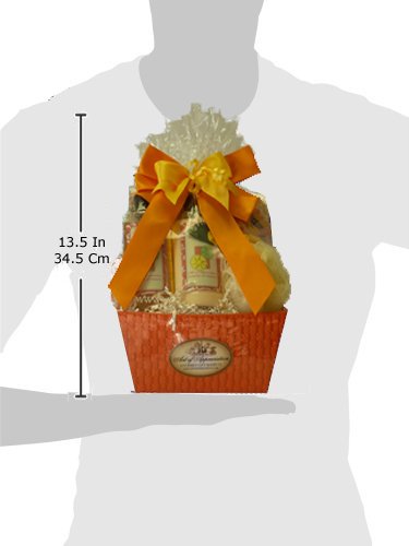 Tranquil Delights Spa Bath and Body Gift Basket Set With Tea and Cookies (Citrus Splash)