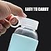 Bonison Durable Glass Water Bottle with Soft Colorful Silicone Sleeve Handle Lid (Blue, 14oz)