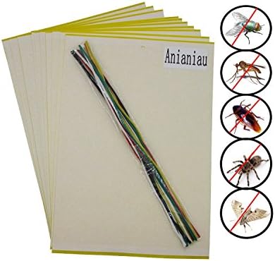 Anianiau high efficiency yellow dual sticky trap great for all flies, aphids and mealybugs, fungus gnats, garden pest - 11 pcs