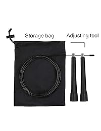 Amble Speed Jump Rope Adjustable Skipping Rope for Men Women and Kids - for Crossfit Workout Boxing Fitness and Exercise (10 Ft)