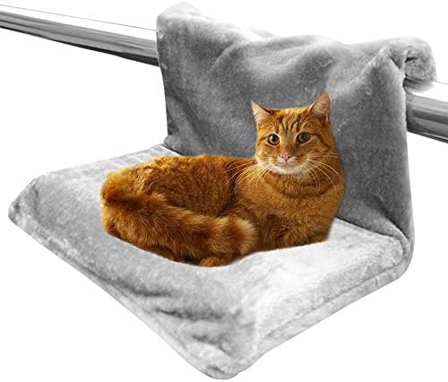 Heartst 通常便なら送料無料 猫用 ハンモック折り畳み式 猫 窓用 ハンモック ペットベッド 日光浴 取り外し可能なカバー 取付簡単 水洗い可 グレー 暖かい 窓 ウィンドウベッド