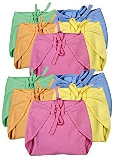 Veeen Kids Baby Hosiery Cotton Cloth Tying Knotted Nappies Indian Style Langot Washable Reusable (Pack of 10)