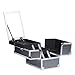 Joligrace Makeup Train Case Modern Style Cosmetic Box Organizer Key Lock 2 Trays Jewelry Storage with Mirror (Black-Silver)